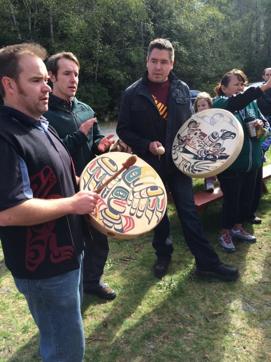 Drummers at Vancouver Island Indigenous Food Sovereignty Conference