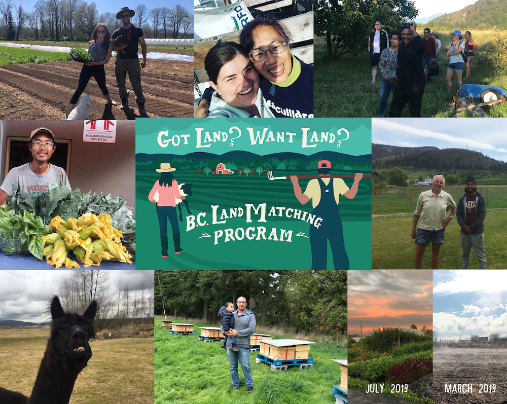 BC Land Matching Program collage - matched farmers