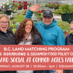 AUG 28, 2022: Squamish, BC – Land Social at Common Acres