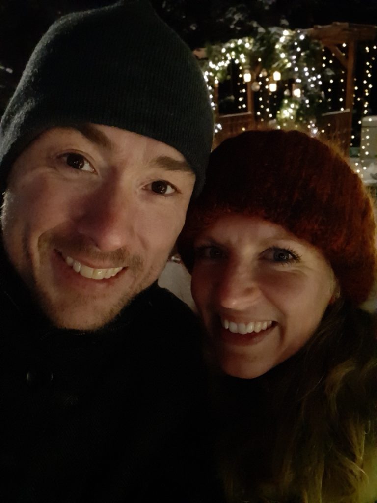 Pinette Robinson and Brandon Piché smiling